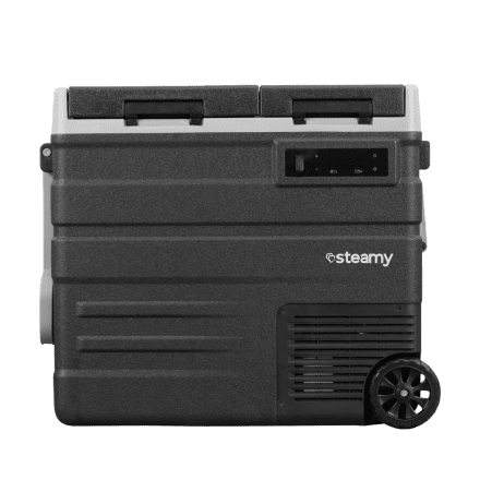 Steamy-E Dual Zone Roller Elektrische Compressor Koelbox Op Wielen (57 liter)