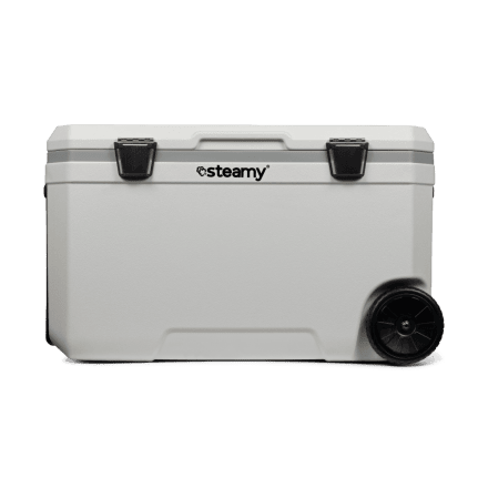 Steamy Marine 70 Roller (70 Liter) Koelbox op Wielen Wit + 1x koelelement XXL met flinke korting